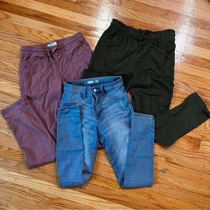 Girl’s Old Navy Pants, 3 Pairs, Size XL (14-16)